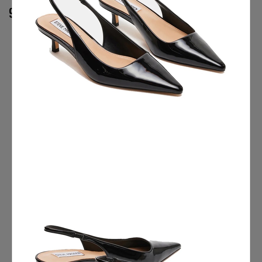 Steve Madden Black Slingback Heels